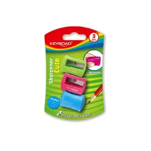 SACAPUNTA PLASTICO KEYROAD CUTE X3 UNIDADES EN BLISTER - KR970530 - Image 1