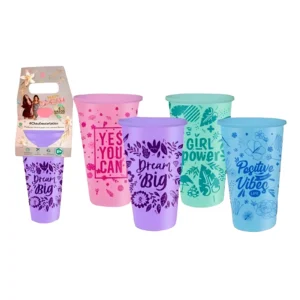 VASO PLASTICO GEO PARTY DREAM 500CC X6 UNIDADES - 6325 - Image 1