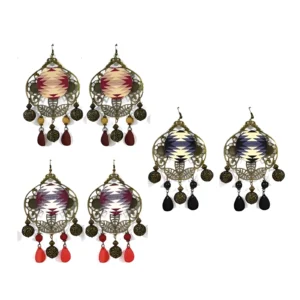 AROS BIJOU GOTA CON CENTRO DE TELA COLORES SURTIDOS - Image 1