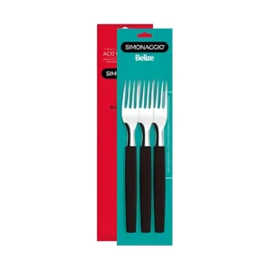 TENEDOR BELIZE NEGRO BLISTER X3 UNIDADES SIMONAGGIO - 982/3N - Image 1