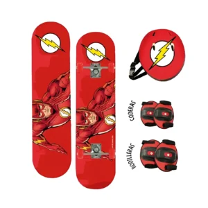SKATE C/SET DE PROTECCION 5PZS LIGA JUSTICIA 79X20CM - 1 - Image 1