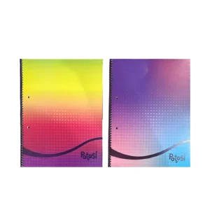 CUADERNO 22X29.7CM RAYADO 80 HOJAS TAPA FLEXIBLE CON ESPIRAL DEGRADE POTOSI - 142192 - Image 1