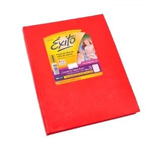 CUADERNO 16X21 RAYADO T/D UNIVERSO ROJO 100H EXITO - 100