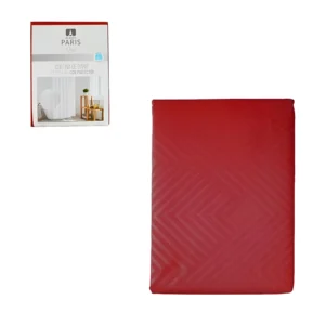 CORTINA PARA BAÑO TEXTURA 3D CON PROTECTOR 100% POLIESTER 180X180CM BLANCO PARIS - C4043 - Image 1