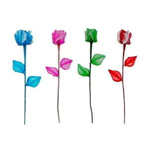 FLOR DE VIDRIO 20CM X UNIDAD COLORES SURTIDOS - Image 1