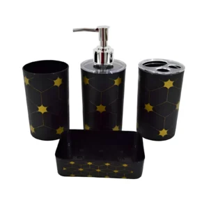 SET DE ACCESORIOS PARA BAÑO PLASTICO 4 PIEZAS - YW-4982 - Image 1