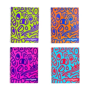 CUADERNO 21X27 RAYADO 60H T/D C/E 123 DOODLE SUPER - 97
