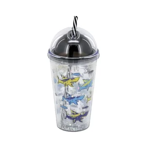 VASO ACRILICO CON TAPA DOMO Y SORBETE 450CC X UNIDAD TRENDY - 19026 - Image 1