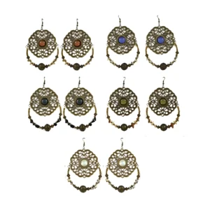 AROS BIJOU FLOR CON PIEDRA COLORES SURTIDOS - Image 1