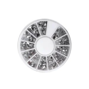 SET DISCO DE STRASS PLATEADO PARA UÑAS 5.5X5.5CM SKORA - 38882/1451 - Image 1