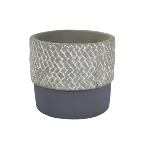 MACETA DE CERAMICA CESTA CEMENTO 12.5X10.5CM - 810654/EA40-37-03 - Image 1