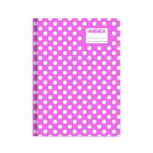 CUADERNO 16X21 RAYADO T/D LUNAR ROSA 42H AMERICA - 66 - Image 1