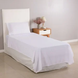 JUEGO DE SABANAS LUXURY BLANCA 150 HILOS 1 1/2 PLAZAS 190X90X25CM BLANCO PARIS - S3034 - Image 1
