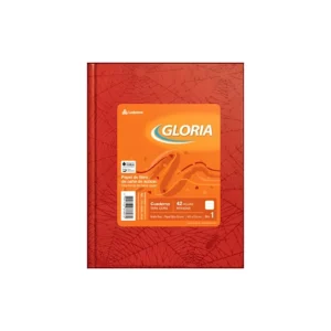 CUADERNO 16X21 RAYADO TAPA DURA ROJO 42H GLORIA - 100936 - Image 1