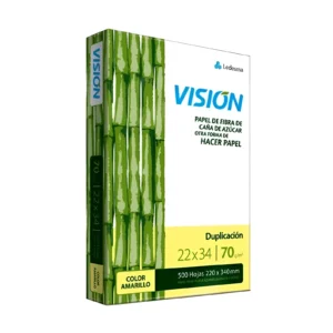 RESMA OFICIO 22X34 70GRS/M2 500 HOJAS AMARILLA VISION - 106535