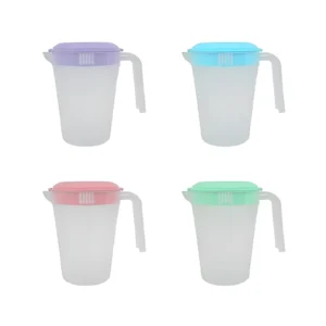 JARRA PLASTICA REDONDA CON TAPA 2500CC X UNIDAD COLORES SURTIDOS - TB-0703 - Image 1