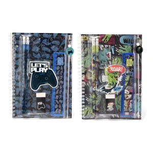 CUADERNO 15X20CM RAYADO CON ACCESORIOS ESCOLARES 5PIEZAS ROAR SKORA - 32279 - Image 1