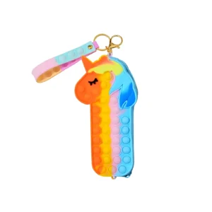 CARTUCHERA 1 CIERRE POP IT UNICORNIO 19X10X4CM - YW-5134 - Image 1