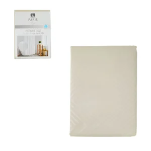 CORTINA PARA BAÑO TEXTURA 3D CON PROTECTOR 100% POLIESTER 180X180CM BLANCO PARIS - C4043 - Image 1