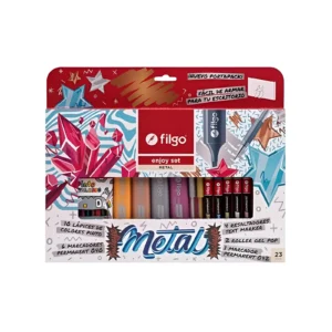 SET DE ESCRITURA ENJOY METALICO CAJA X24 PIEZAS FILGO - - Image 1