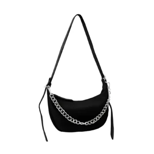 CARTERA PU NEGRA CON CADENA 23X18X6CM AMAYRA - 67.C2612.1 - Image 1