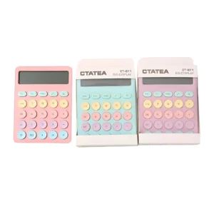 CALCULADORAS 12 DIGITOS PASTEL 11X14.5CM X UNIDAD COLORES SURTIDOS - 628114/CT-811 - Image 1