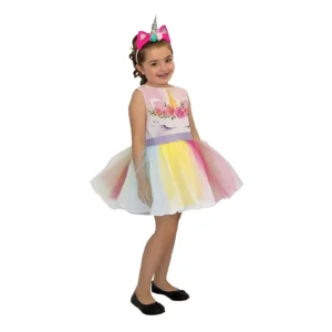 DISFRAZ UNICORNIO CON VINCHA TALLE 2 7/8 AÑOS - CAD1078 - Image 1