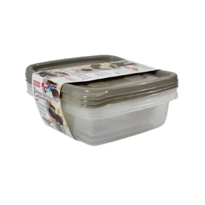 CONTENEDOR CUADRADO 600CC SET X3 UNIDADES COLORES SURTIDOS - PO01/PO-01 - Image 1