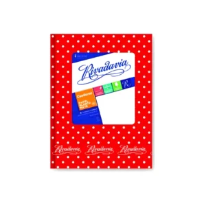 CUADERNO 16X21 RAYADO T/D LUNAR ROJO 50H RIVADAVIA - Image 1