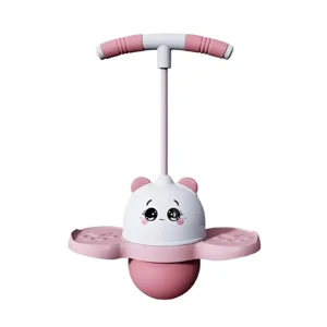 PELOTA SALTARINA OSO ROSA CON LUZ 20X75CM (APROXIMADAMENTE) - IKJUMP002 - Image 1