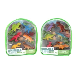 SET DE DINOSAURIOS ANIMAL LIFE 14PZS EN MOCHILA 21X25 IK - Image 1