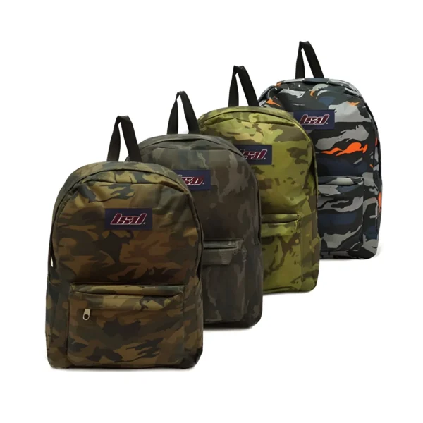 MOCHILA 16" ESPALDA CAMUFLADA X UNIDAD COLORES SURTIDOS LSYD - 10.1206