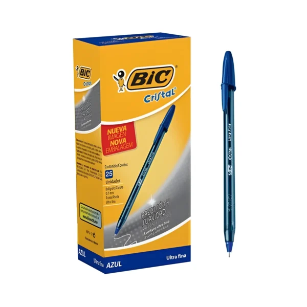 BOLIGRAFO CRISTAL SUAVE ULTRAFINO 0.7MM AZUL CAJA X25 UNIDADES BIC - 928580