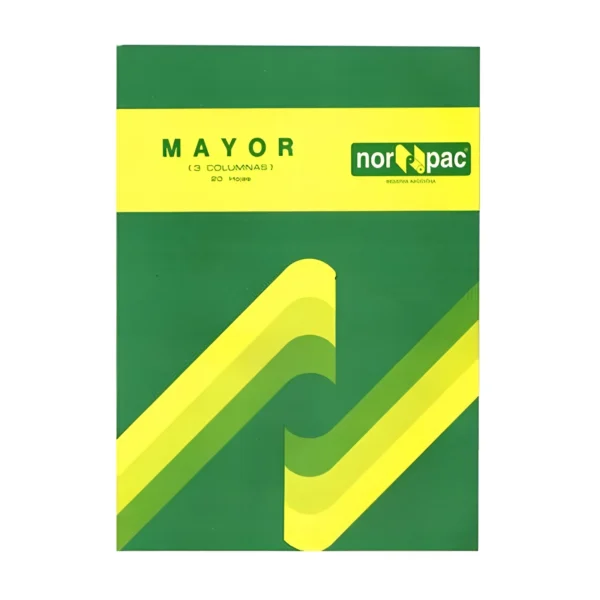 CUADERNO CONTABLE MAYOR 22X29CM 3 COLUMNAS NORPAC - 706