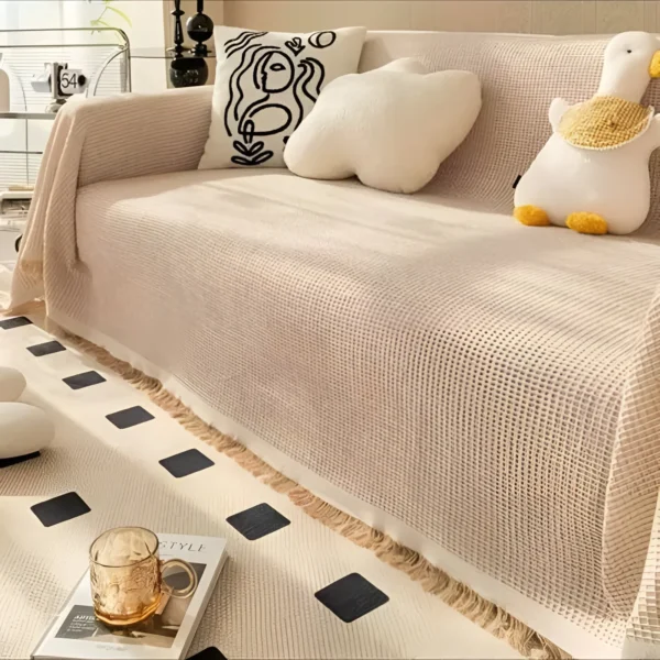 CUBRECAMA RUSTICO NIDO DE ABEJA TWIN 160X220CM - COL151X/E005